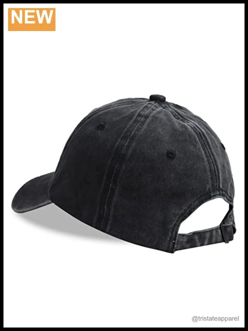 Washed Cotton Adjustable Embroidered Baseball Cap Sun Hat Beach